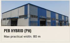 Perspective view of a PEB hybrid structure