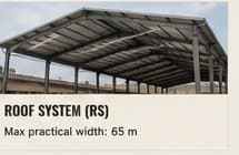 Perspective view of a roof steel system