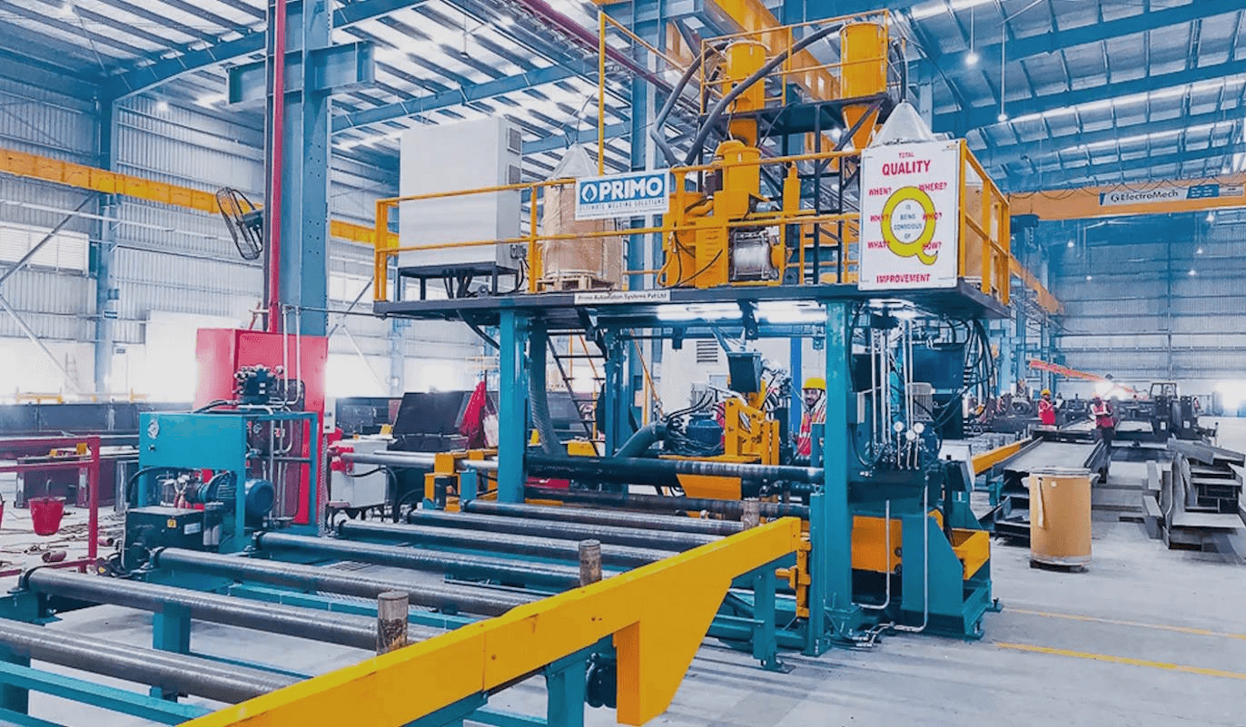 PTW production line for built-up tapered steel sections