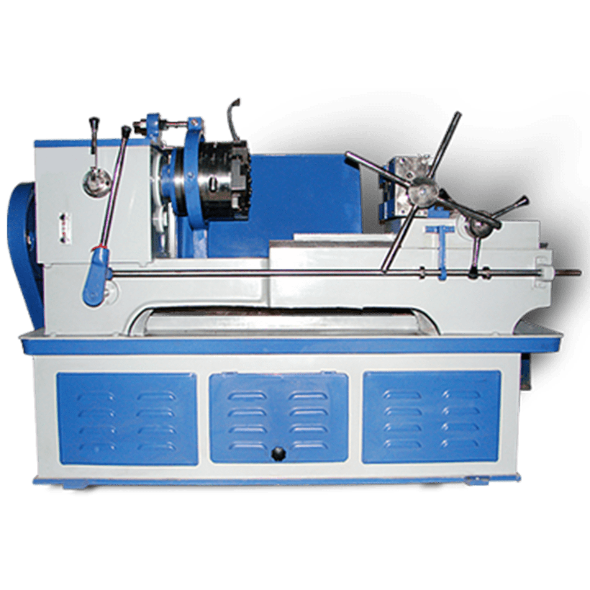 Chaser type threading machine for rods and bolts